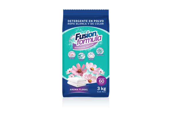 Detergente en polvo 3kg floral fusión formula tienda